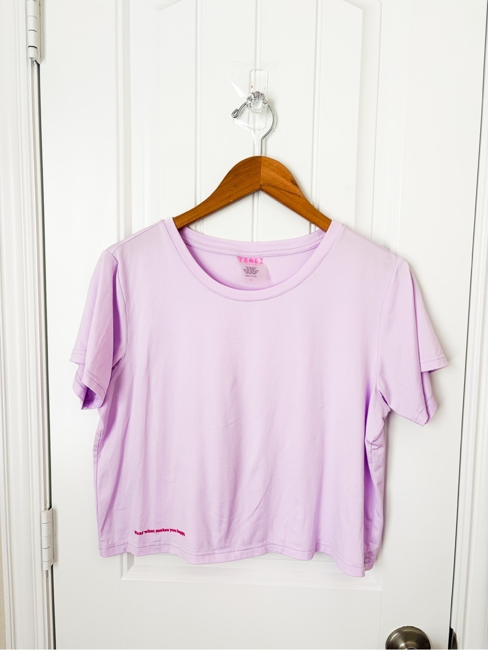 Terez Pastel Lavender Athletic Tee Size Medium